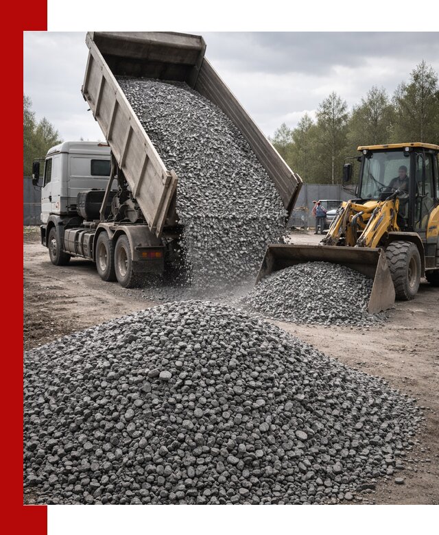 Доставка и продажа щебня гранитного в Новосибирске