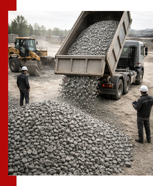 Доставка гранитного щебня фракции 20-40 в Новосибирске