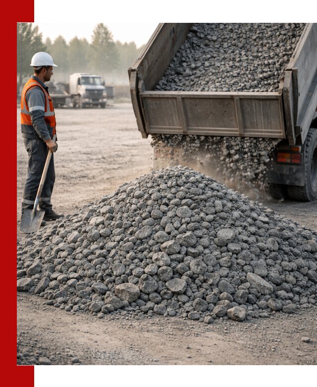 Гранитный щебень фракции 100–201 для строительства в Новосибирске