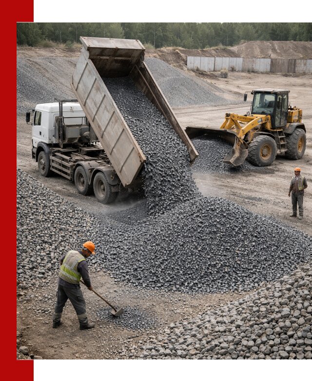 Щебень габбро-диабаз фр. 5-20 с доставкой в Новосибирске