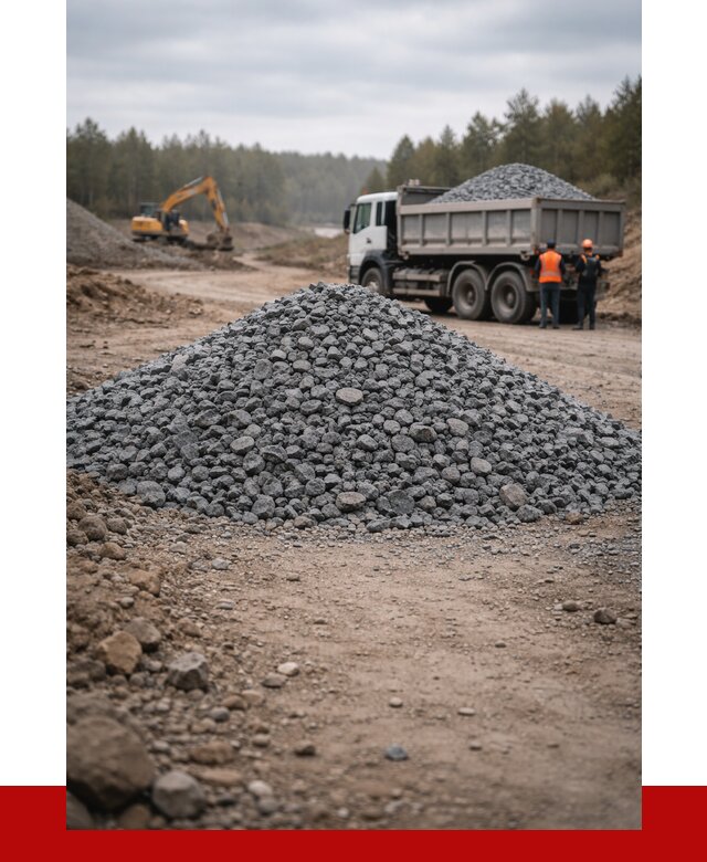 Щебень габбро диабаз фракция 40-70 в Новосибирске от 2237 р-ПРОНЕРУДНвс