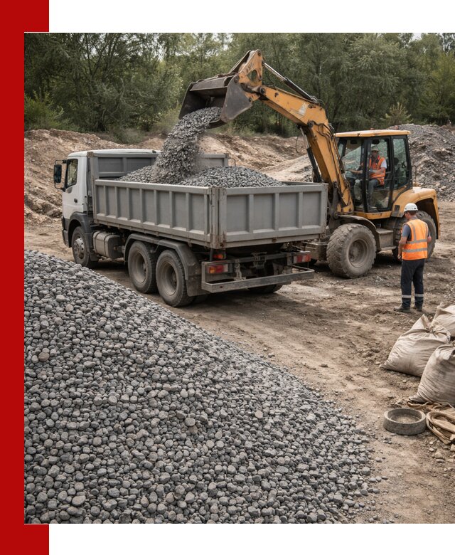 Доставка гравийного щебня в Новосибирске оптом и в розницу