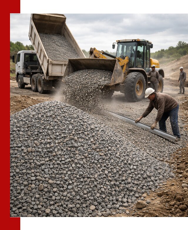 Гравийный щебень фракция 5-20 с доставкой в Новосибирске
