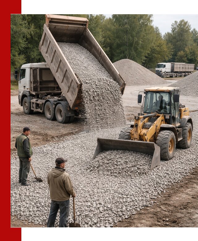 Купить гравийный щебень фракция 20-40 в Новосибирске с доставкой
