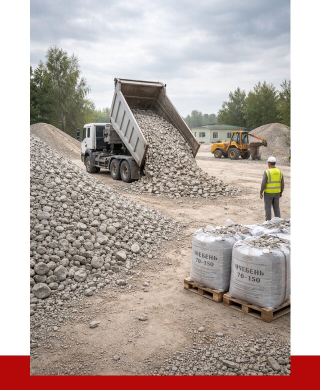 Известняковый щебень фракция 70-150 в Новосибирске от 1271 р. | ПРОНЕРУДНвс