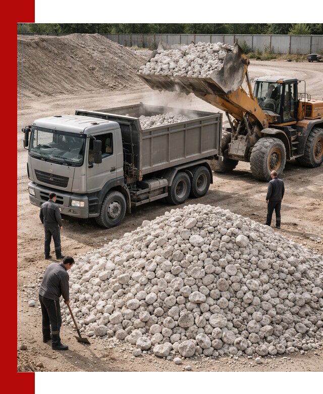 Известняковый щебень фракция 70–150 с доставкой в Новосибирске