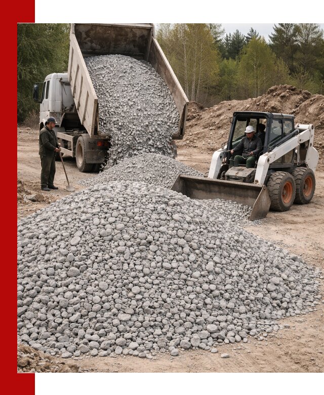 Доставка доломитового щебня в Новосибирске напрямую от карьера