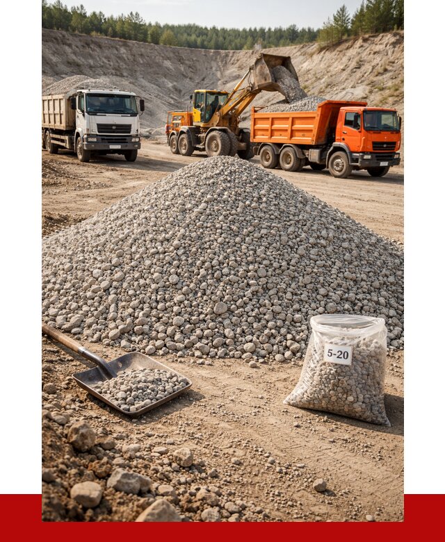 Доломитовый щебень фр. 5-20 в Новосибирске от 4270 р. | ПРОНЕРУДНвс