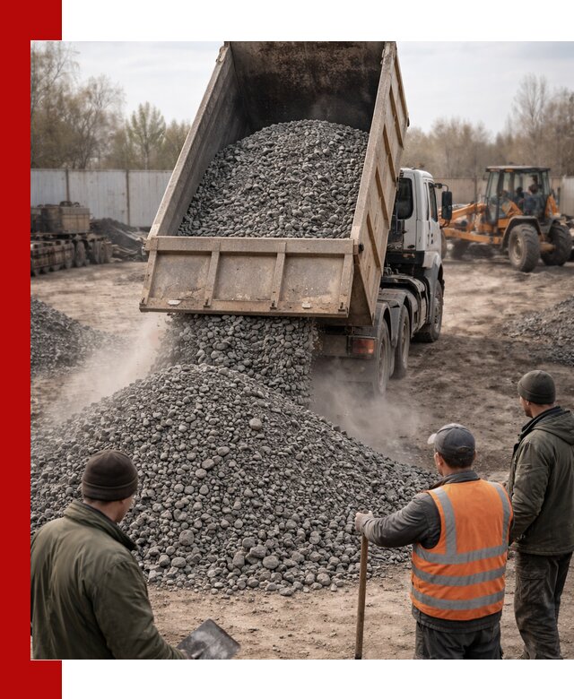 Доставка шлакового щебня в удобные сроки по выгодной цене в Новосибирске