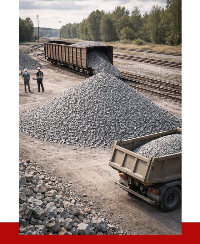 Железнодорожный щебень 20-60 в Новосибирске от 1728 р. | ПРОНЕРУДНвс
