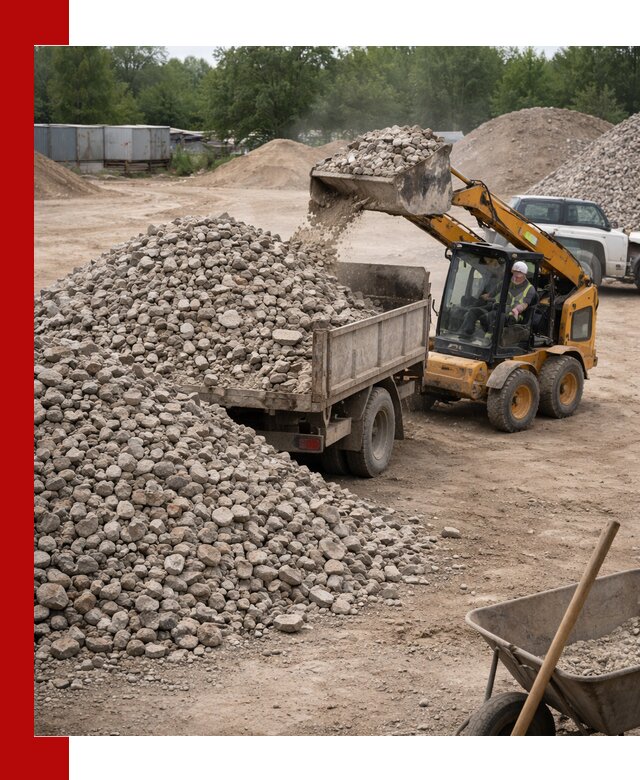 Доставка вторичного щебня в Новосибирске для строительных работ