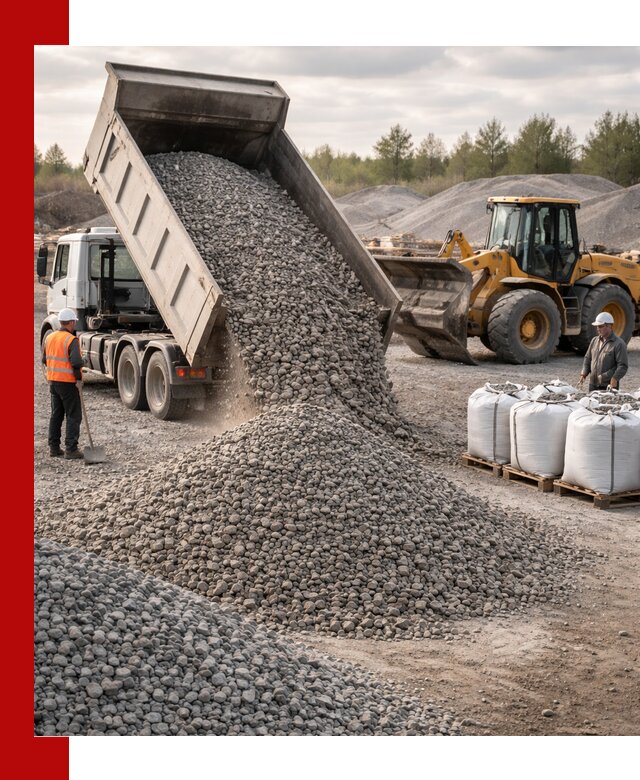 Бетонный щебень фракция 5–20 с доставкой в Новосибирске