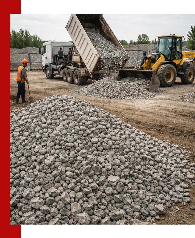 Доставка бетонного щебня фракции 40-70 в Новосибирске