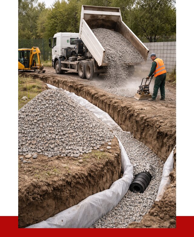 Щебень для дренажа в Новосибирске от 1881 р., ПРОНЕРУДНвс доставка