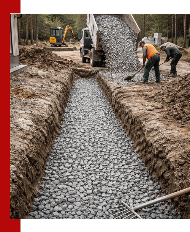 Щебень для дренажа с доставкой в Новосибирске высокого качества