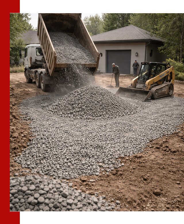 Щебень для парковки в Новосибирске: доставка и укладка качественного материала