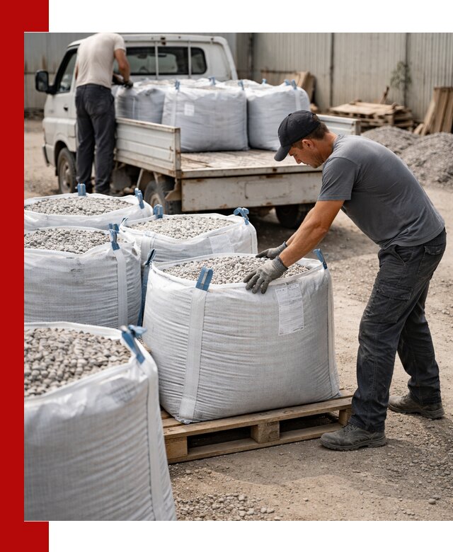 Доставка щебня в мешках по выгодным ценам в Новосибирске
