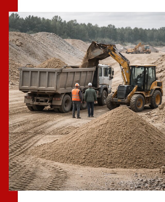 Карьерный среднезернистый песок с доставкой в Новосибирске