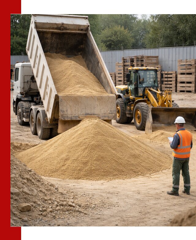Доставка карьерного мелкозернистого песка в Новосибирске