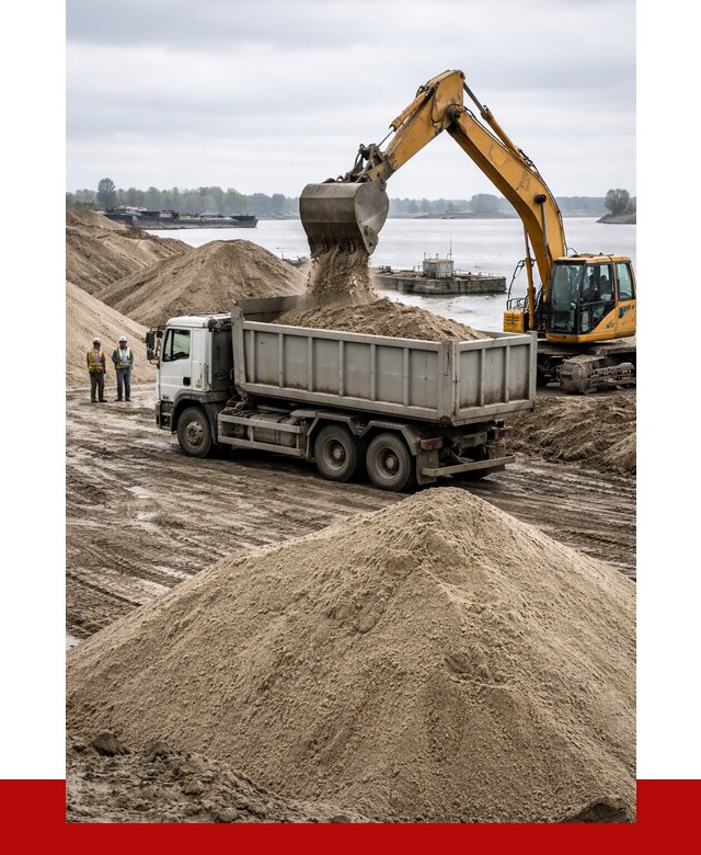 Купить речной песок навалом в Новосибирске от 1830 р., ПРОНЕРУДНвс