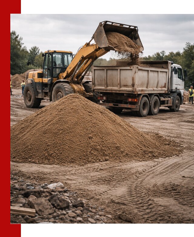 Доставка речного песка навалом в Новосибирске быстро и выгодно