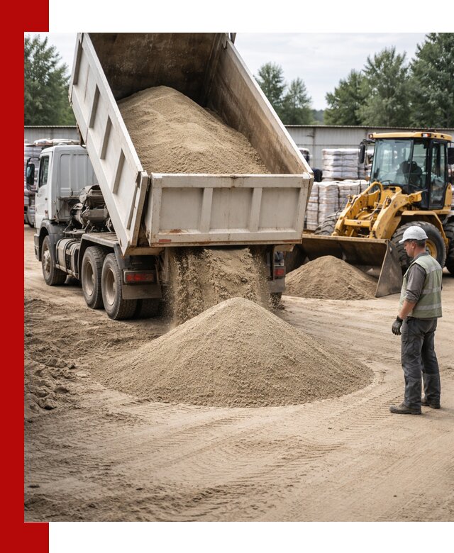 Поставка и доставка песка для бетона в Новосибирске