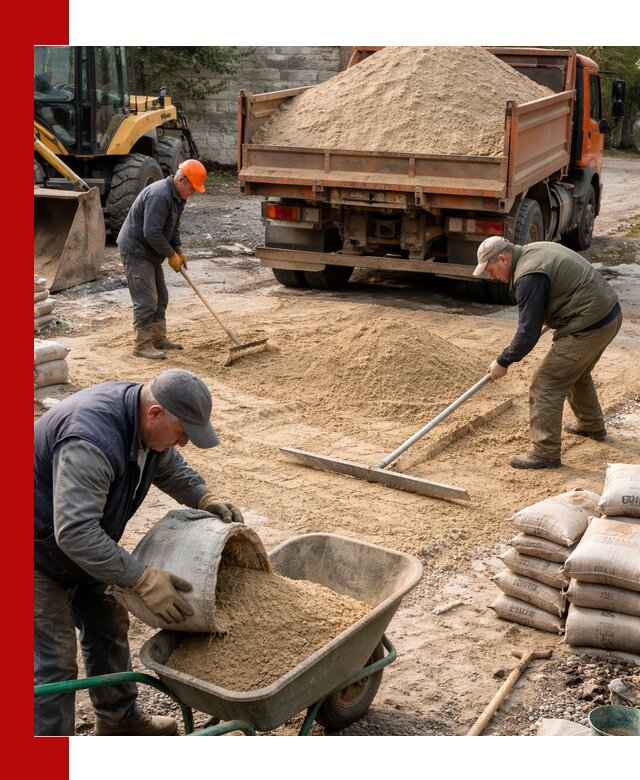 Поставка песка для стяжки в Новосибирске с быстрой доставкой
