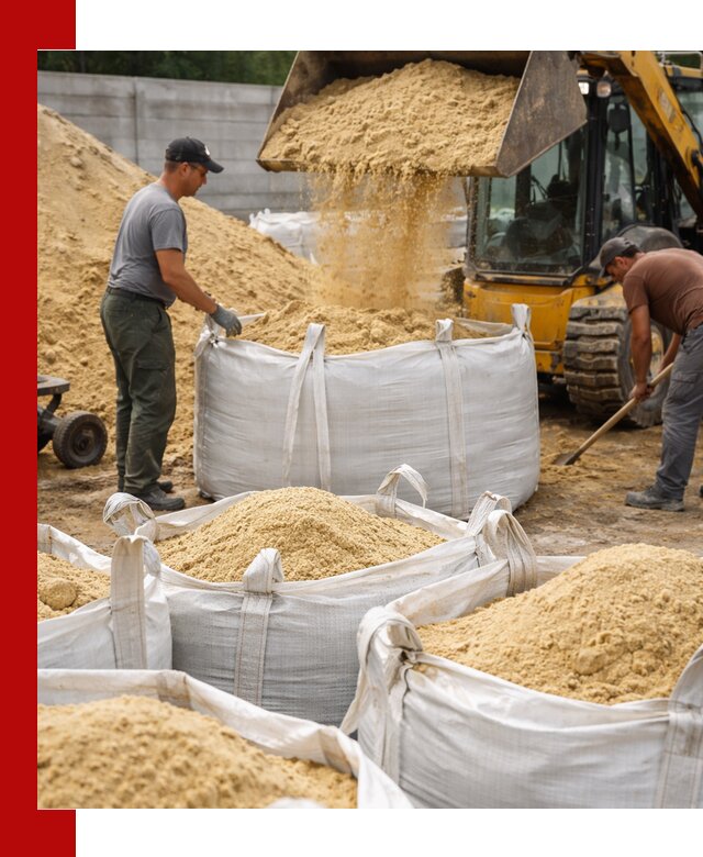 Поставка качественного песка для кладки в Новосибирске