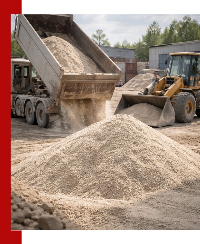 Кварцевый песок с доставкой в Новосибирске для строительных работ