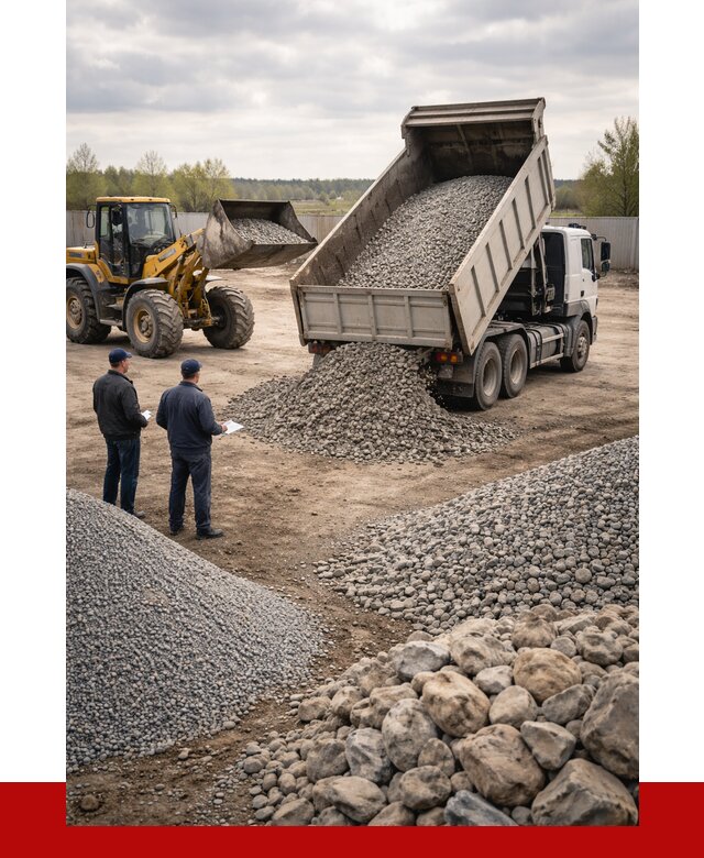 Гравий и камень с доставкой в Новосибирске от 4270 р. - ПРОНЕРУДНвс