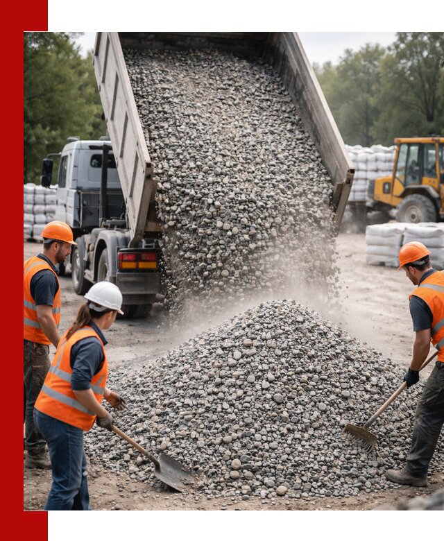 Доставка гравия и камня в Новосибирске оптом и в розницу