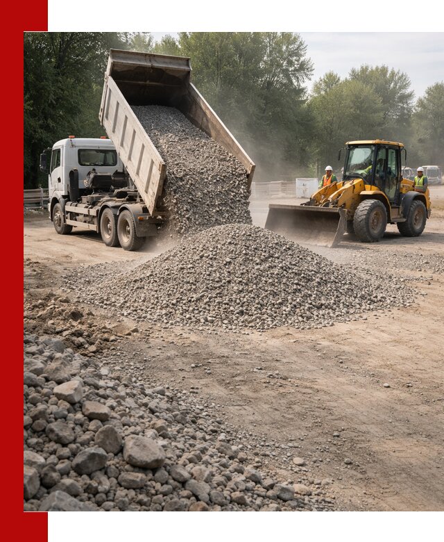 Гравий фракция 5–20 доставка в Новосибирске оптом и в розницу