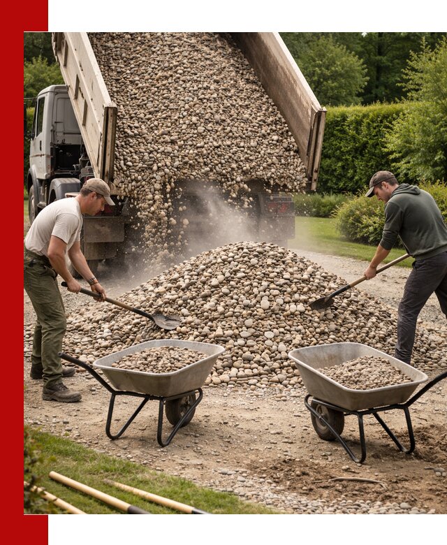 Доставка и продажа декоративной гальки в Новосибирске