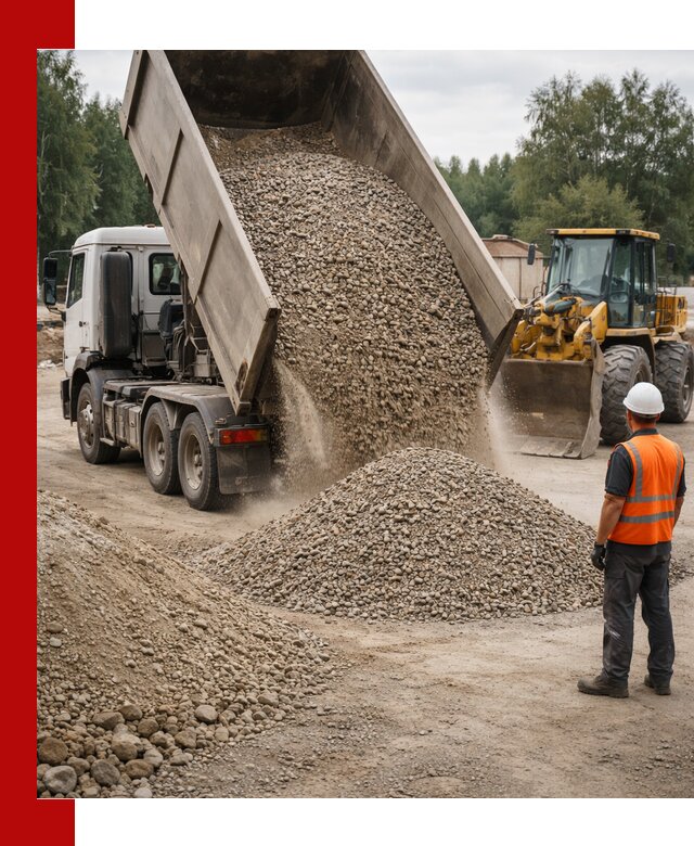 Доставка щпс в Новосибирске — щебеночно-песчаная смесь под заборы и дорожки