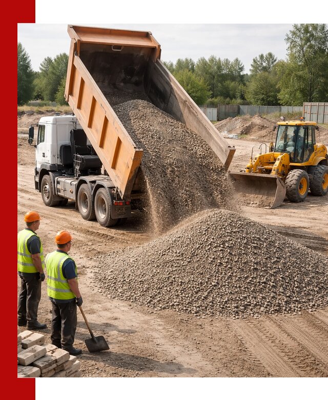 Доставка щебёночно-песчаной смеси ЩПС С7 в Новосибирске