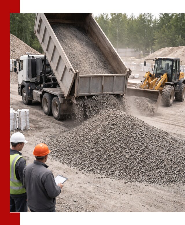 Доставка и продажа гранитного отсева 0-10 в Новосибирске