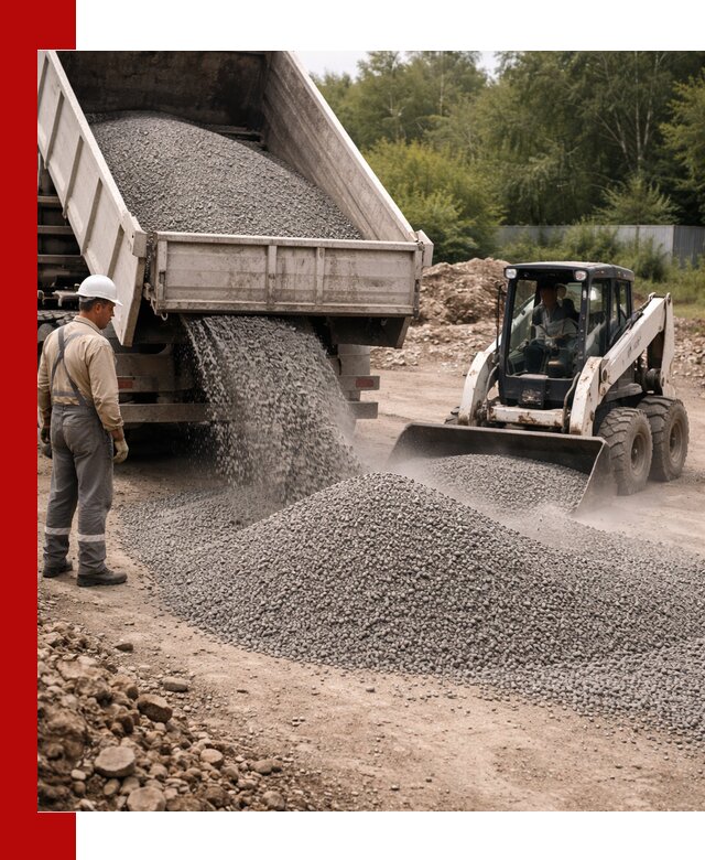 Доставка гравийного отсева 0-5 в Новосибирске оптом и в розницу