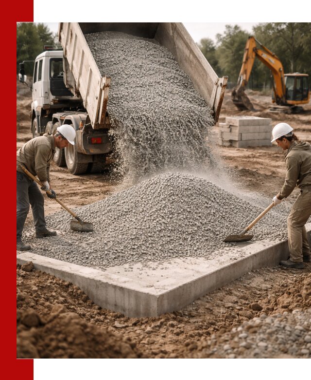 Доставка и продажа отсева для бетона в Новосибирске