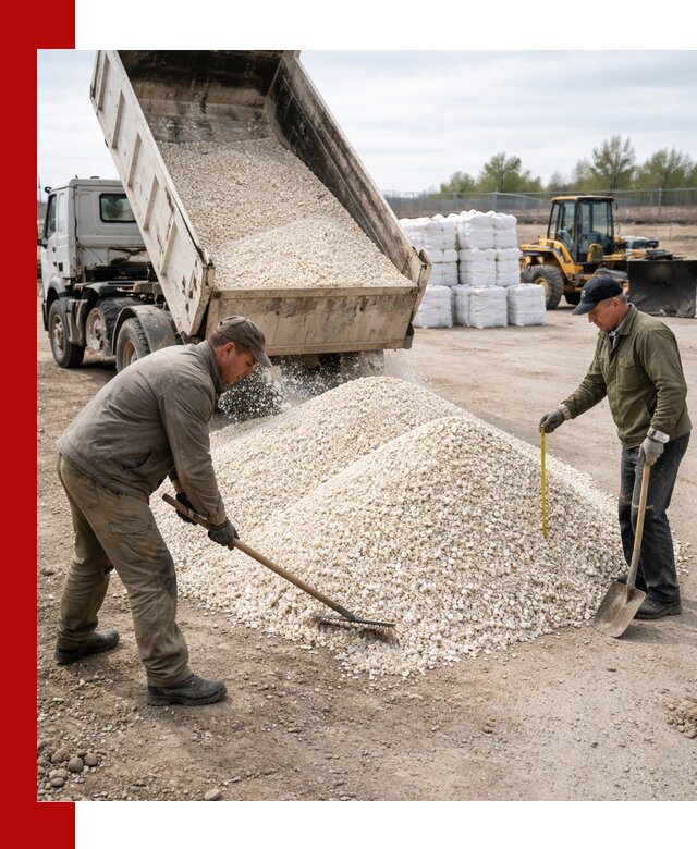 Мраморная крошка с доставкой и разгрузкой в Новосибирске