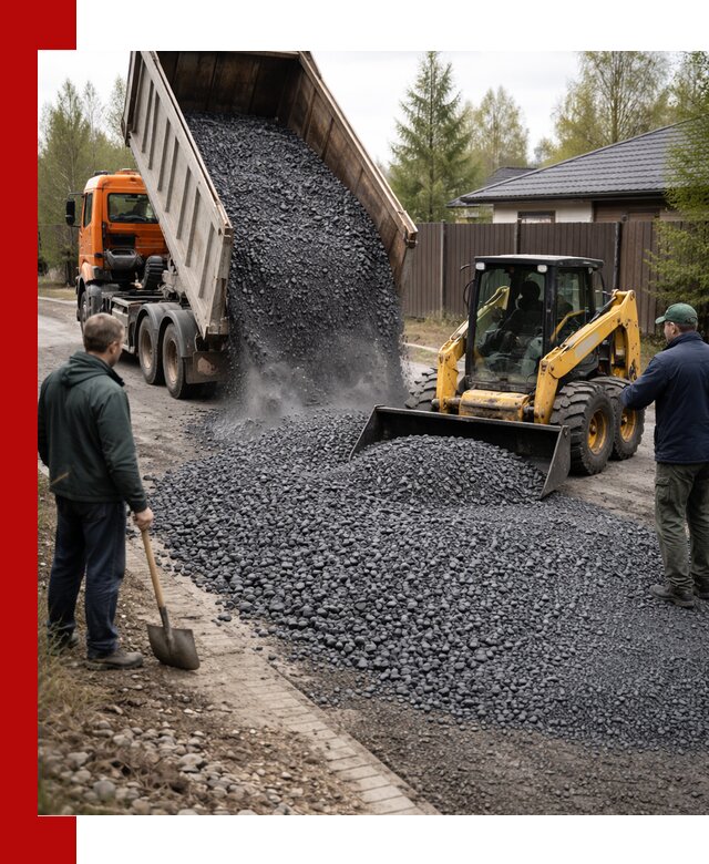 Крошка габбро с доставкой в Новосибирске для строительных работ