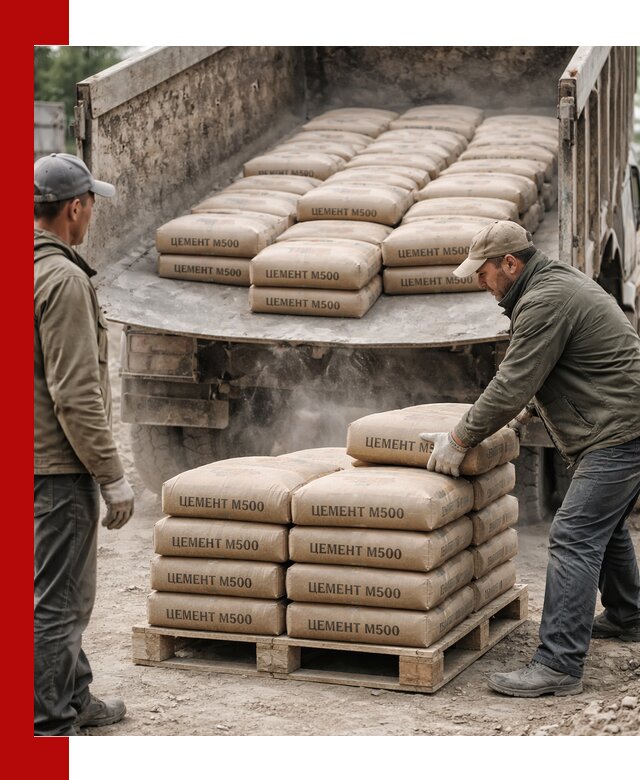 Цемент М500 с доставкой самосвалом в Новосибирске