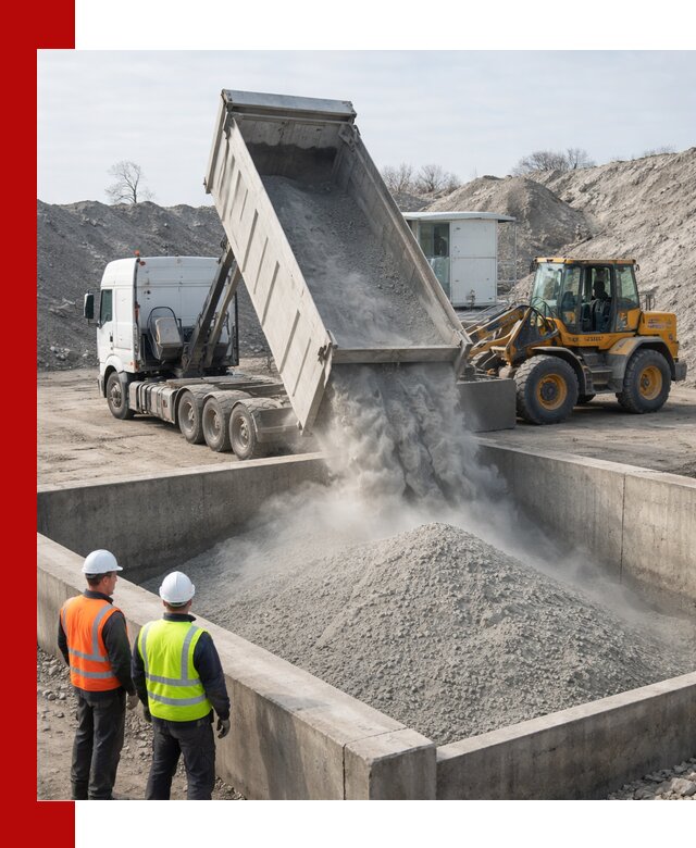 Доставка цемента навалом в Новосибирске крупными партиями