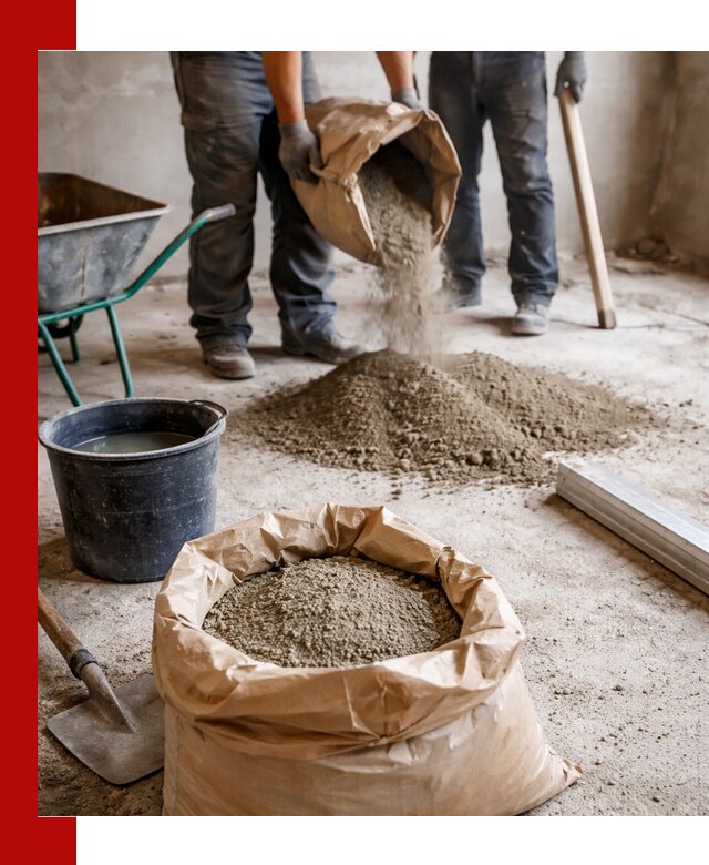 Доставка сухой смеси для стяжки в Новосибирске