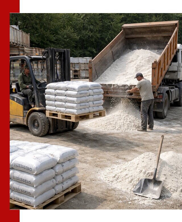 Доставка строительной извести оптом и в розницу в Новосибирске