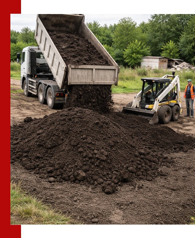 Поставка плодородной земли с доставкой самосвалом в Новосибирске