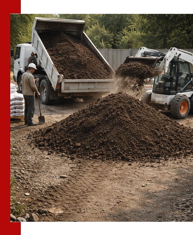 Доставка растительного грунта в Новосибирске от производителя оптом и в розницу
