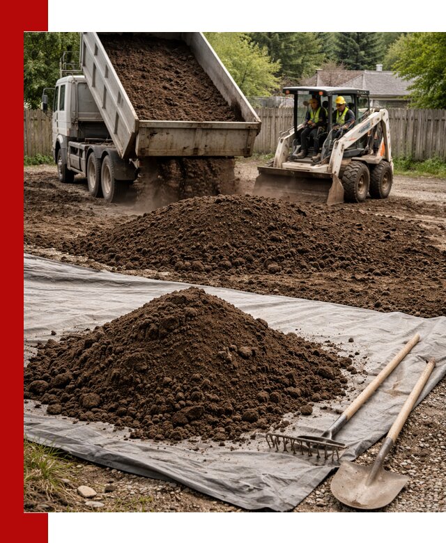 Грунт для отсыпки участка с доставкой в Новосибирске