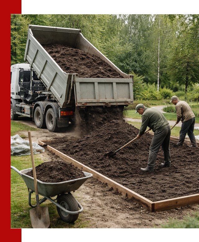 Доставка грунта для озеленения и благоустройства в Новосибирске