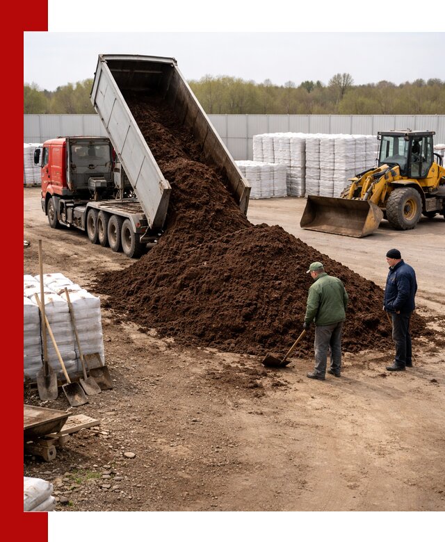 Доставка торфяных смесей оптом и в розницу в Новосибирске