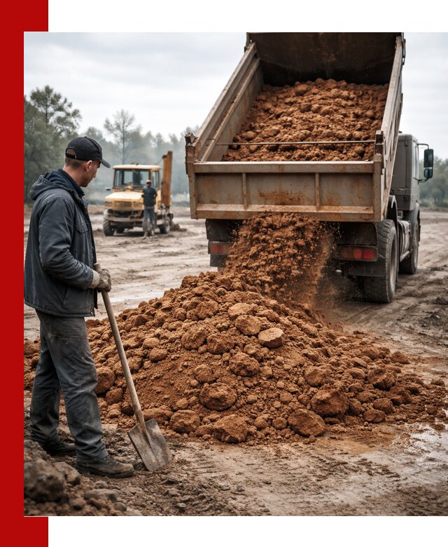 Глина для засыпки в Новосибирске с доставкой самосвалами
